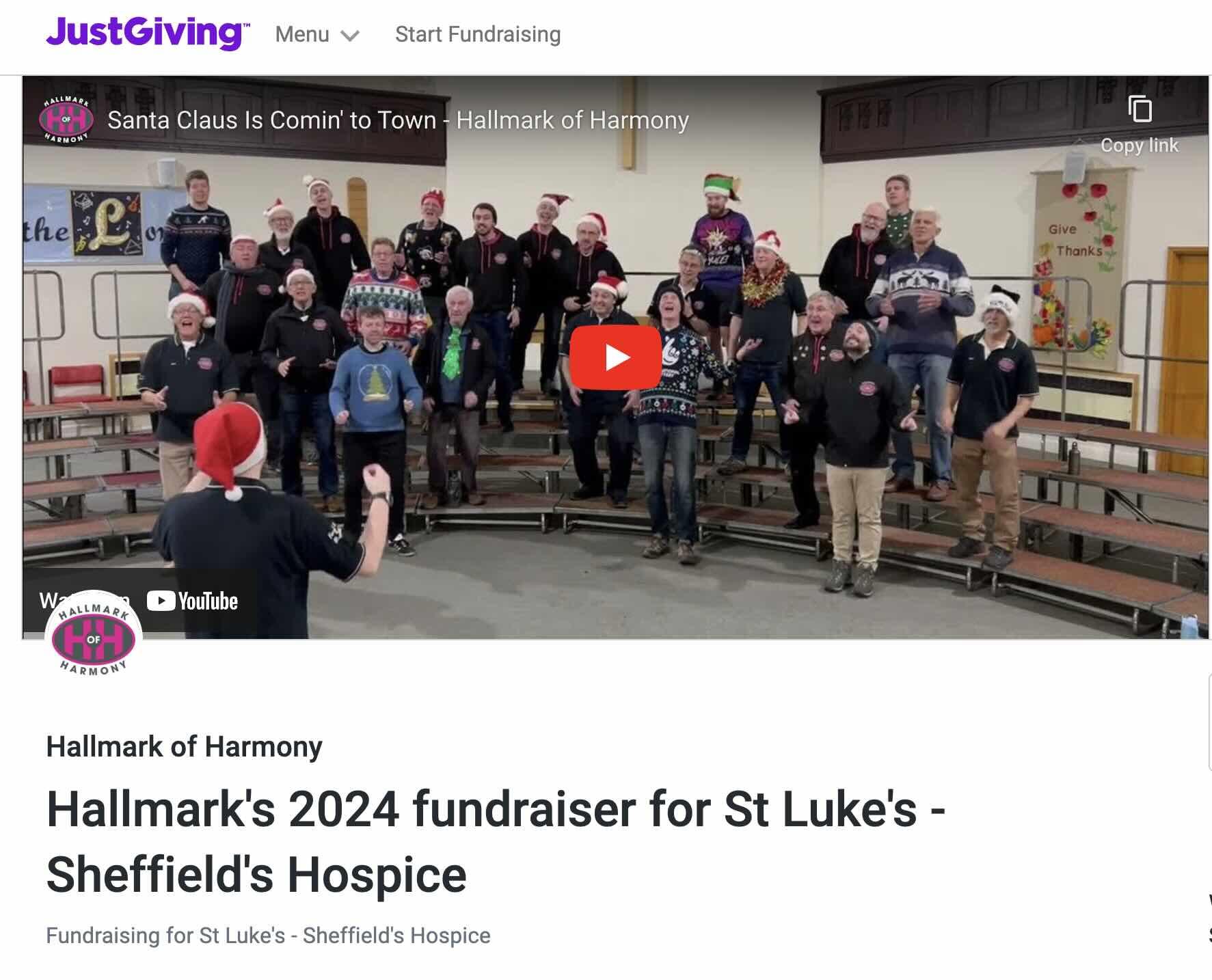 Hallmark Announces Annual Fundraiser for St Luke's Hospice